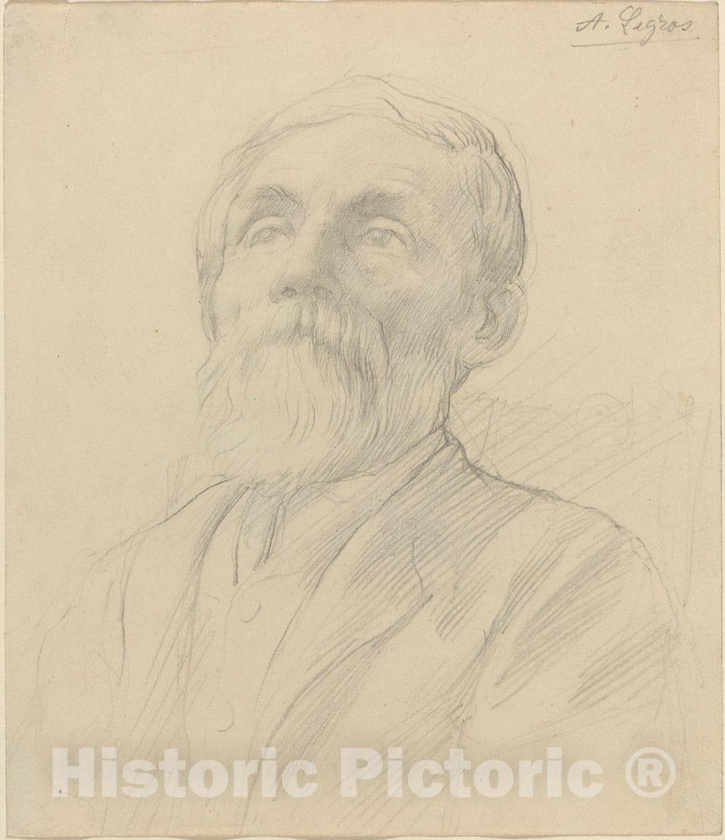 Art Print : Alphonse Legros, Portrait of an Old Man - Vintage Wall Art