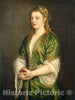 Art Print : Titian, Portrait of a Lady, c. 1555 - Vintage Wall Art