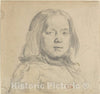 Art Print : EugÃ¨ne Delacroix, Portrait of a Child - Vintage Wall Art