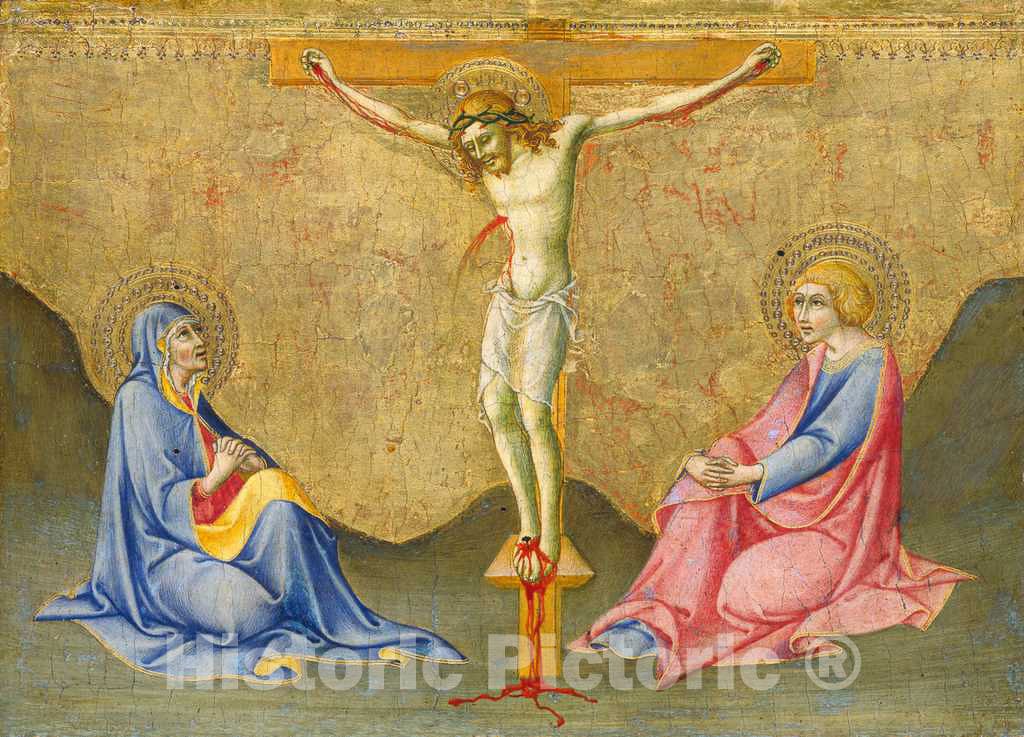 Art Print : Sano di Pietro, The Crucifixion, c.1448 - Vintage Wall Art
