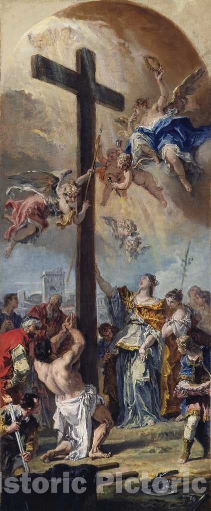 Art Print : Sebastiano Ricci, The Exaltation of The True Cross, 1733 - Vintage Wall Art