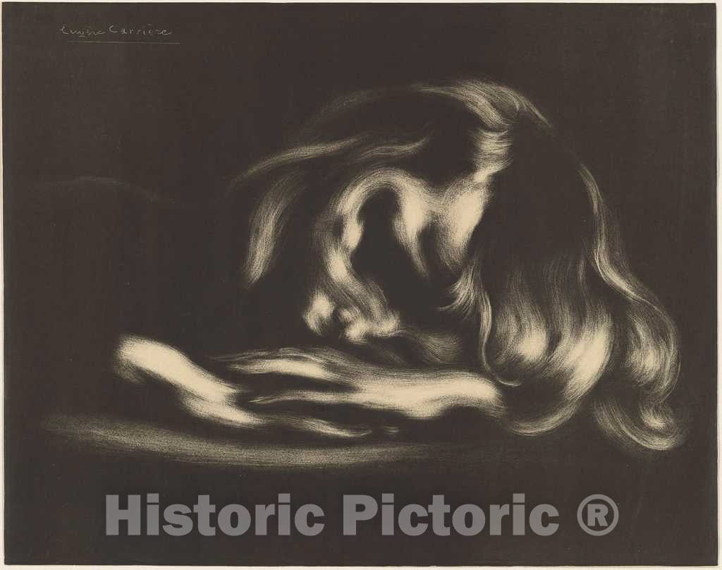 Art Print : EugÃ¨ne CarriÃ¨re, Sleep, 1897 - Vintage Wall Art
