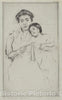 Art Print : Mary Cassatt, The Crocheting Lesson, c. 1902 - Vintage Wall Art
