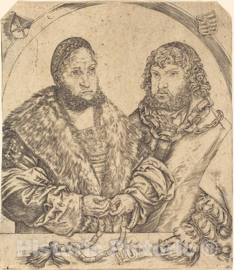 Art Print : Lucas Cranach The Elder, Frederick The Wise and John The Constant of Saxony, 1509 - Vintage Wall Art