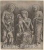 Art Print : Giovanni Antonio da Brescia, Holy Family with Saint Elizabeth and The Infant Saint John, c.1500 - Vintage Wall Art