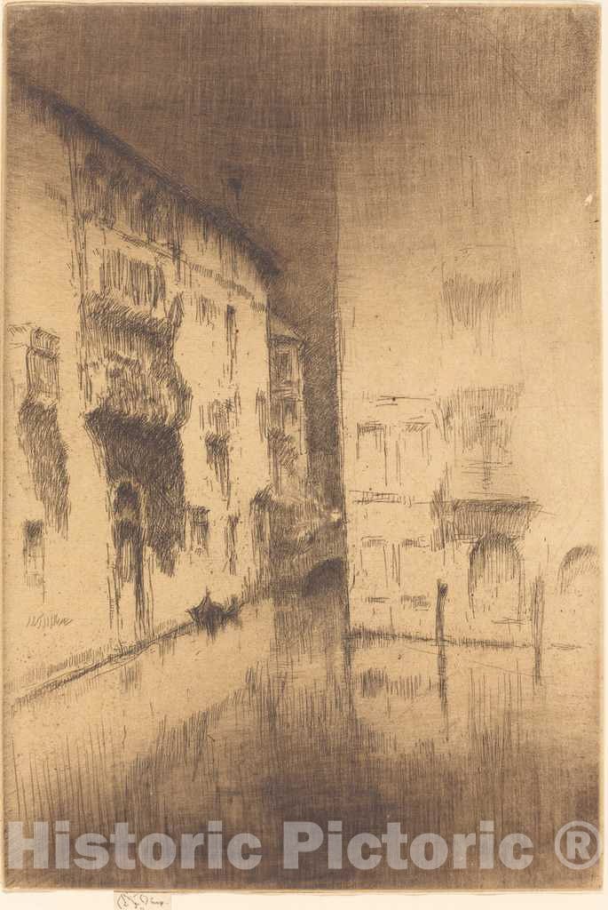 Art Print : James McNeill Whistler, Nocturne: Palaces, c.1880 - Vintage Wall Art