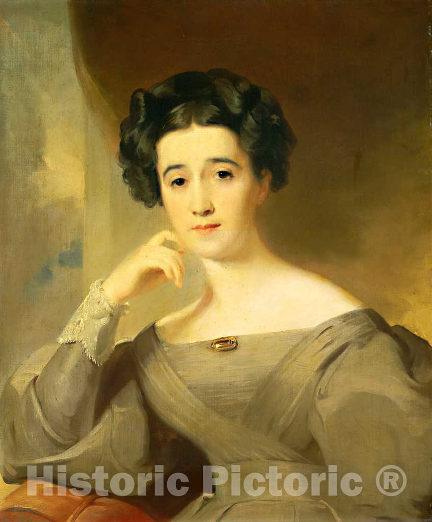 Art Print : Thomas Sully, Mrs. William Griffin, 1830 - Vintage Wall Art