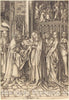 Art Print : Meckenem After Hans Holbein The Elder, The Presentation in The Temple, c.1495 - Vintage Wall Art