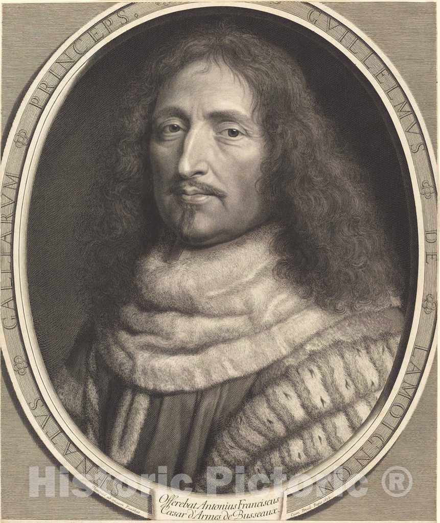 Art Print : Robert Nanteuil, Guillaume de Lamoignon, 1676 - Vintage Wall Art