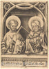 Art Print : Israhel Van Meckenem, Saints Thomas and James The Less, c.1483 - Vintage Wall Art