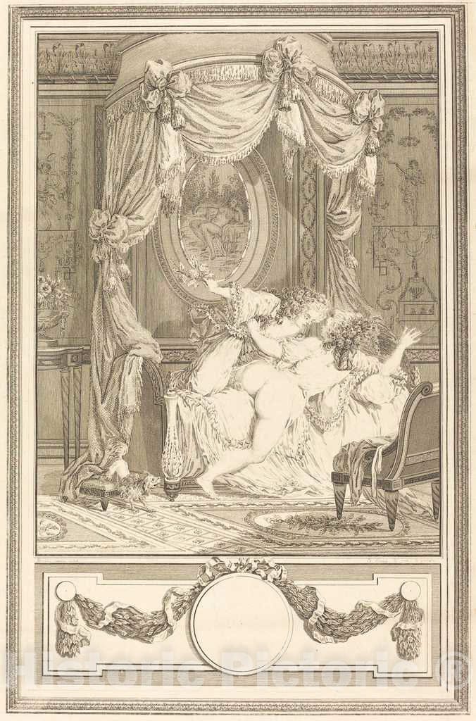Art Print : Cosme Giraud After Borel, La raclee avec des Roses (The Thrashing with Roses), in or After 1810 - Vintage Wall Art