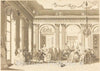 Art Print : Dequevauviller After Nicolas Lavreince, L'assemblee au Salon, 1783 - Vintage Wall Art