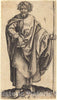 Art Print : Martin Schongauer, Saint Thomas, c. 1480 - Vintage Wall Art