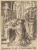 Art Print : Israhel Van Meckenem, The Mass of Saint Gregory, c.1485 - Vintage Wall Art