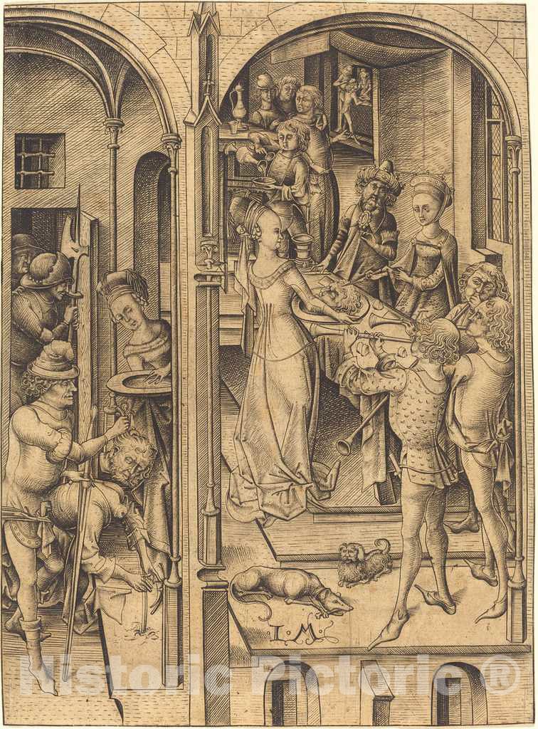 Art Print : Israhel Van Meckenem, Saint John The Baptist, c. 1480 - Vintage Wall Art