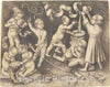 Art Print : Israhel Van Meckenem, Seven Children at Play, c. 1490 - Vintage Wall Art