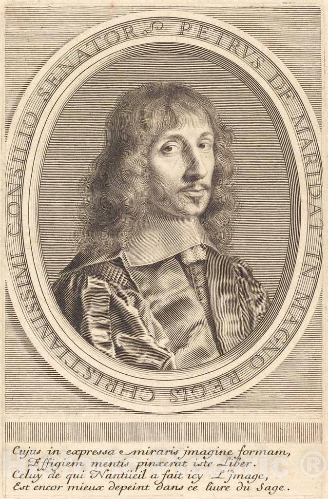 Art Print : Robert Nanteuil, Pierre de Maridat, 1653 - Vintage Wall Art