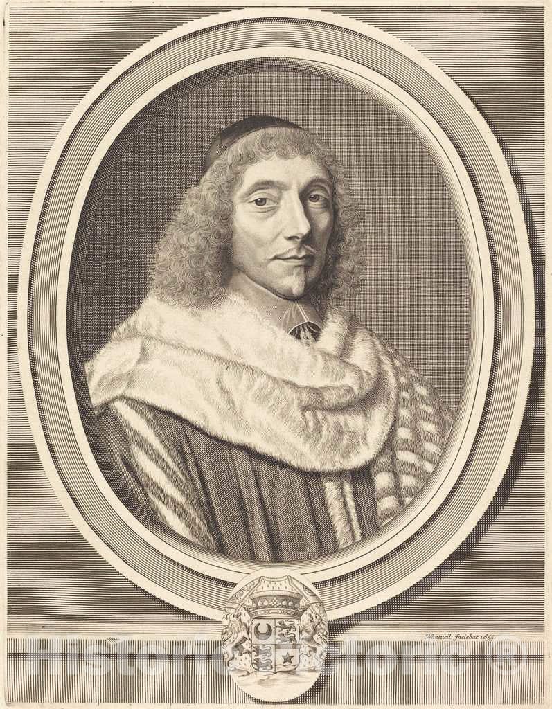Art Print : Robert Nanteuil, Jean-Antoine de Mesmes, 1655 - Vintage Wall Art