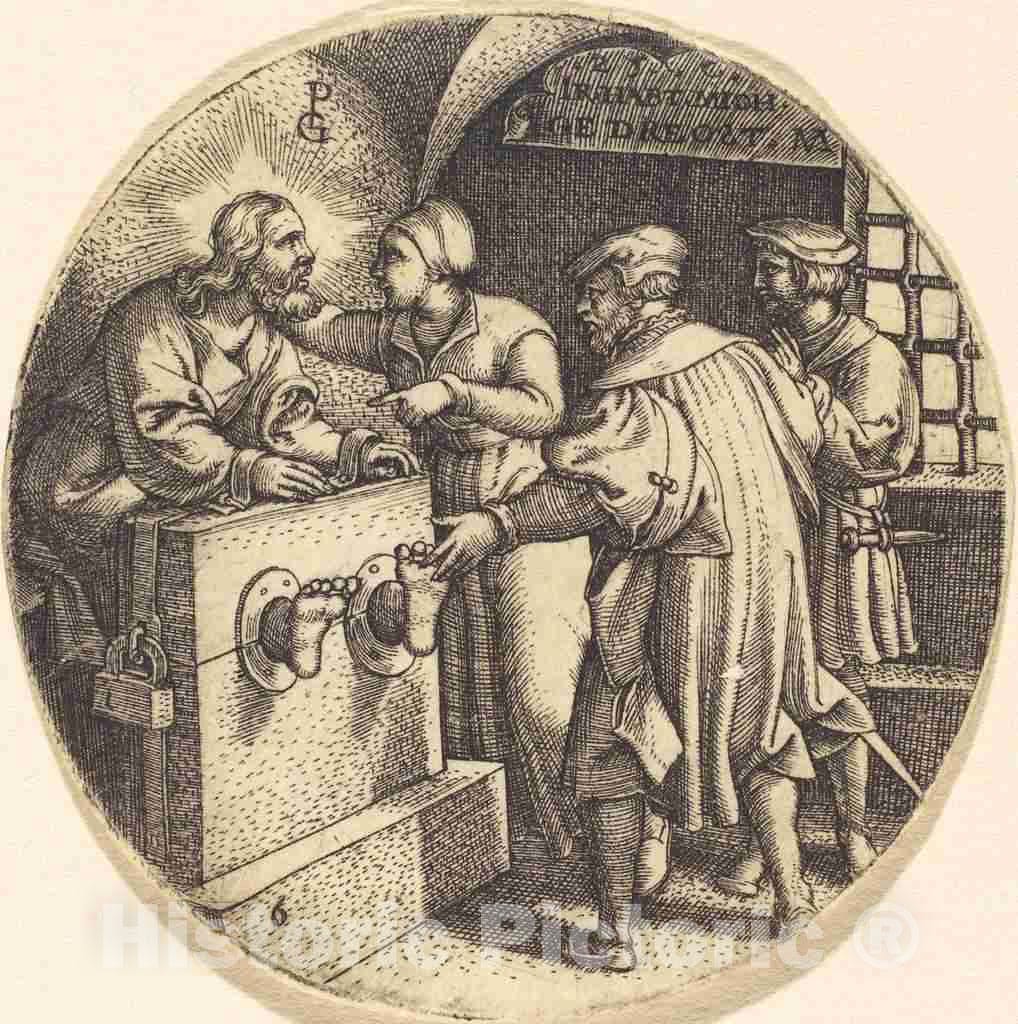 Art Print : Georg Pencz, to Visit The Imprisoned - Vintage Wall Art