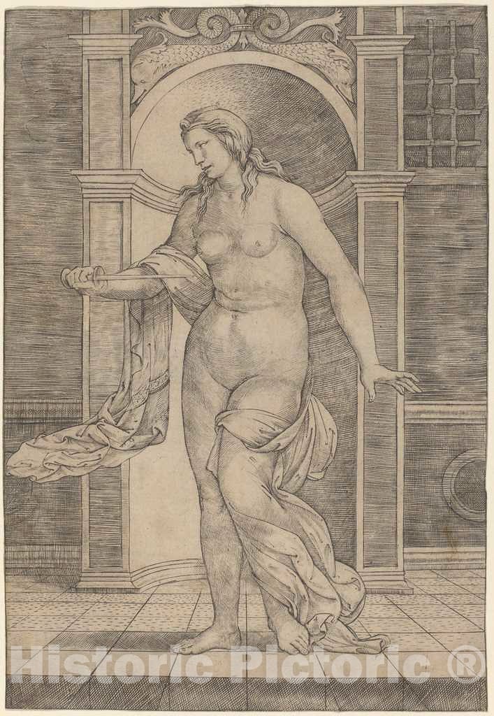 Art Print : Jacopo Francia, Lucretia, c. 1510 - Vintage Wall Art
