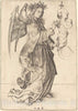 Art Print : Martin Schongauer, The Archangel Gabriel, c.1491 - Vintage Wall Art
