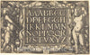 Art Print : Aldegrever, Alphabet, c.1540 - Vintage Wall Art