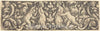 Art Print : Aldegrever, Cross Panel with Vine in Center and Tritons' Couple, 1537 - Vintage Wall Art