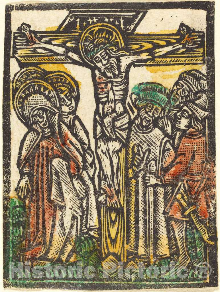 Art Print : Aachen Madonna, The Crucifixion, c.1470 - Vintage Wall Art