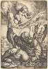 Art Print : Barthel Beham, Saint Christopher, 1520 - Vintage Wall Art