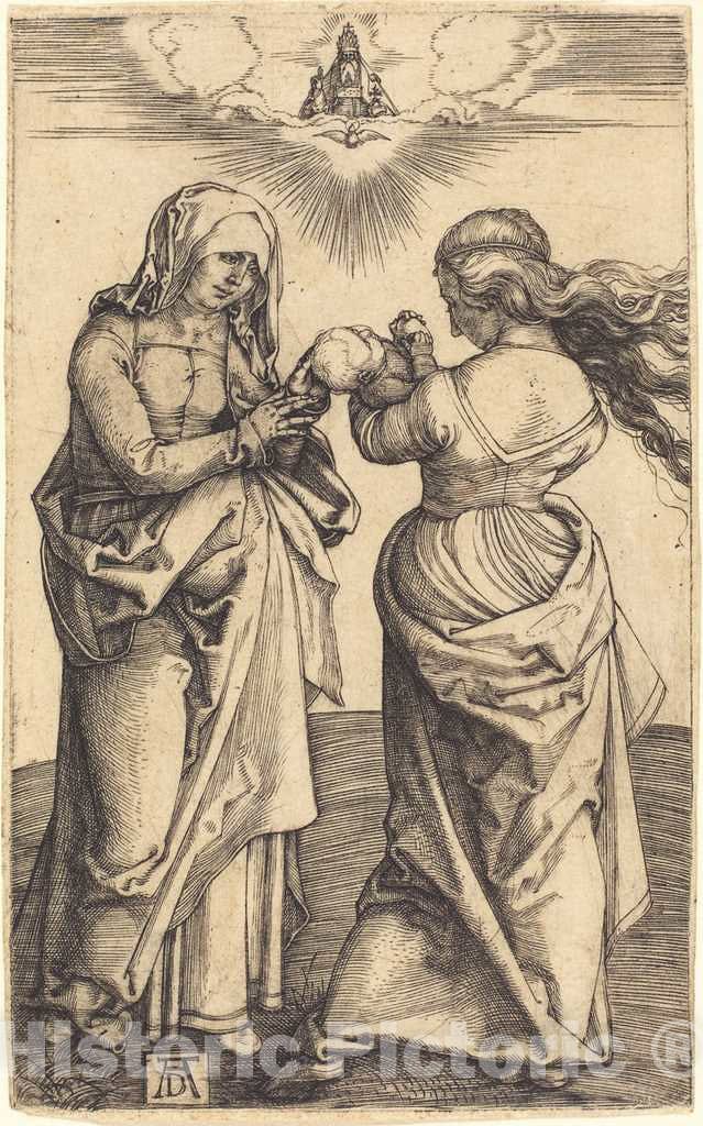 Art Print : Albrecht DÃ¼rer, The Virgin and Child with Saint Anne, c. 1500 - Vintage Wall Art