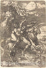 Art Print : Albrecht DÃ¼rer, Abduction on a Unicorn, 1516 - Vintage Wall Art