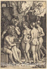 Art Print : Sebald Beham, The Judgment of Paris, 1546 - Vintage Wall Art