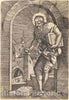 Art Print : Sebald Beham, Saint Jerome at The Arch, 1520 - Vintage Wall Art
