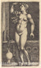 Art Print : Sebald Beham, Cleopatra Standing, 1529 - Vintage Wall Art