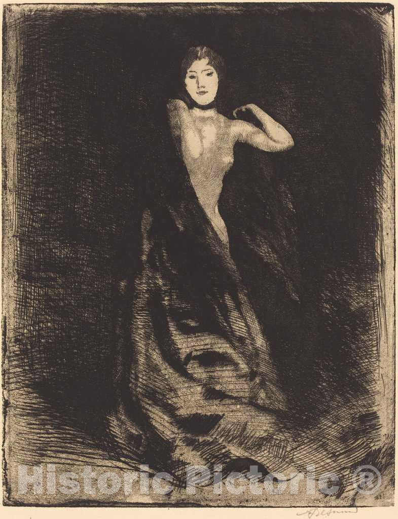 Art Print : Albert Besnard, La Femme (Frontispiece), c. 1886 - Vintage Wall Art