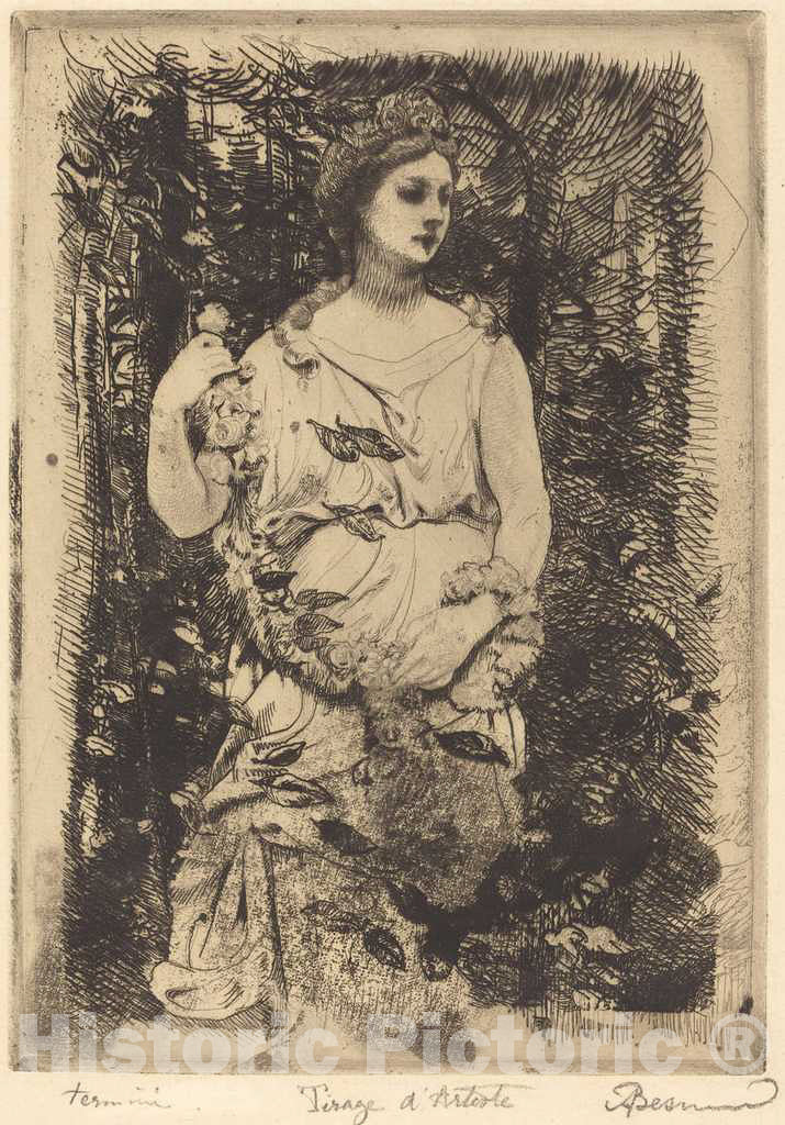 Art Print : Albert Besnard, La Flore de le Gros, 1899 - Vintage Wall Art