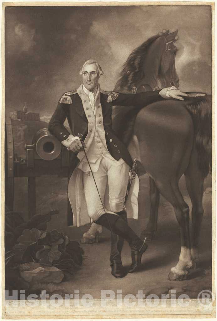 Art Print : Green, After Stothard, George Washington, 1785 - Vintage Wall Art