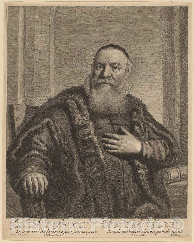 Art Print : Suyderhoff After Rembrandt, Eleazer Swalmius - Vintage Wall Art