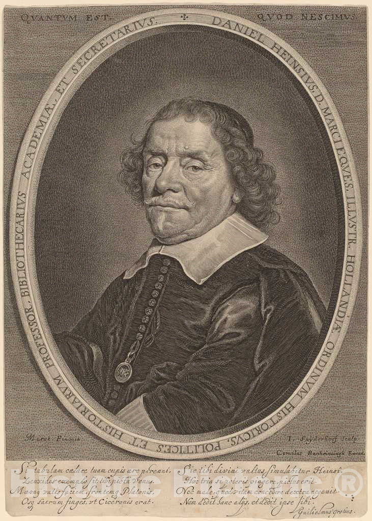 Art Print : Suyderhoff After Fransz Van der Merck, Daniel Heinsius - Vintage Wall Art