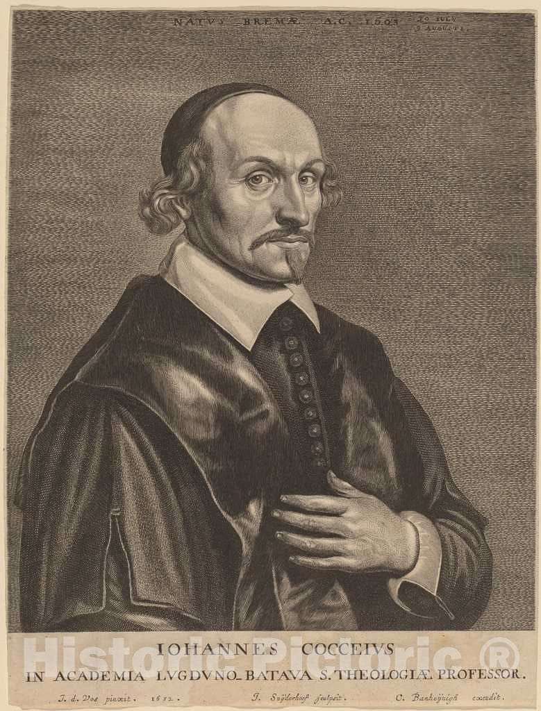 Art Print : Suyderhoff After Jan de VOS, Johannes Cocceius - Vintage Wall Art
