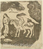 Art Print : Paul Gauguin, The Rape of Europa (L'enlevement d'Europe), in or After 1895 - Vintage Wall Art