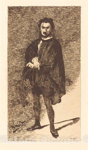 Art Print : Edouard Manet, The Tragic Actor (L'acteur tragique), 1866 - Vintage Wall Art