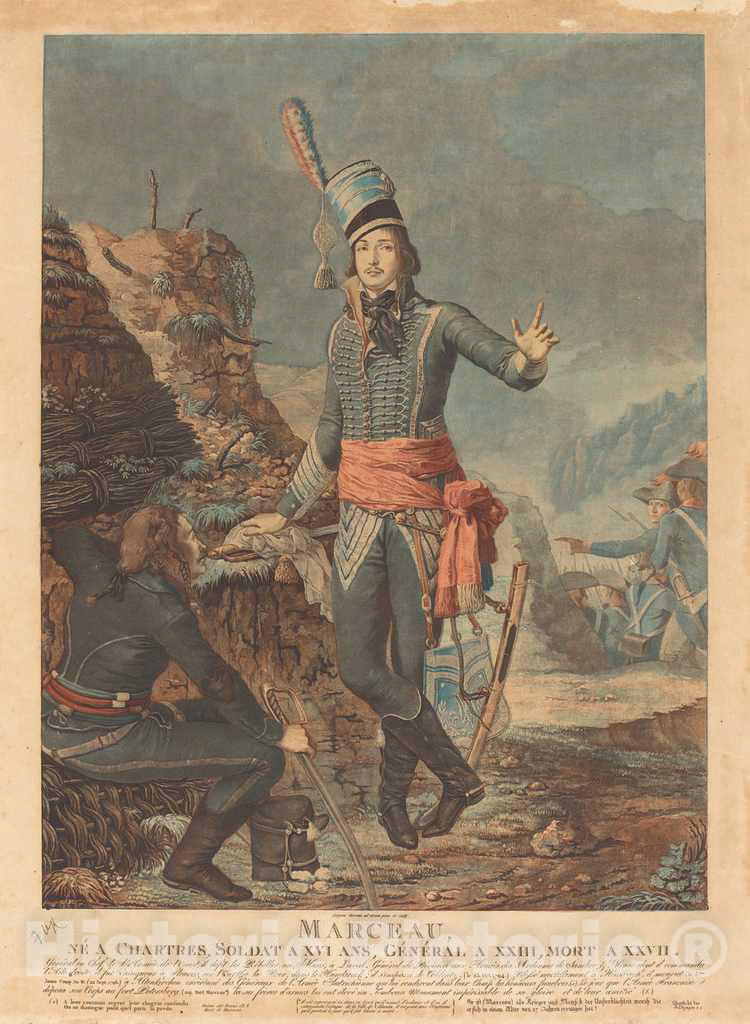 Art Print : Antoine-FranÃ§ois Sergent, General Francois Severin Desgraviers Marceau - Vintage Wall Art