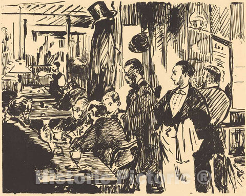 Art Print : Edouard Manet, at The CafÃ© (Au cafÃ©), 1869 - Vintage Wall Art