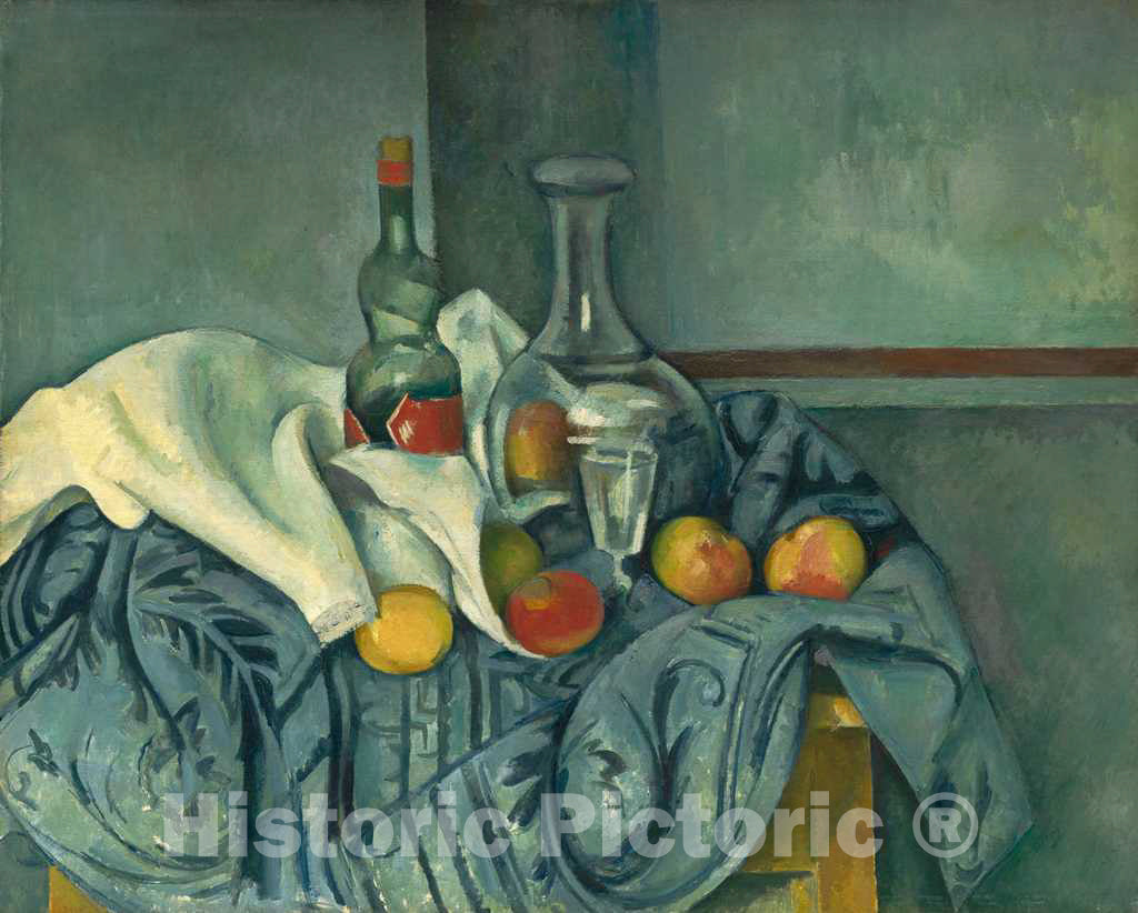 Art Print : Paul CÃ©zanne, The Peppermint Bottle, c.1894 - Vintage Wall Art