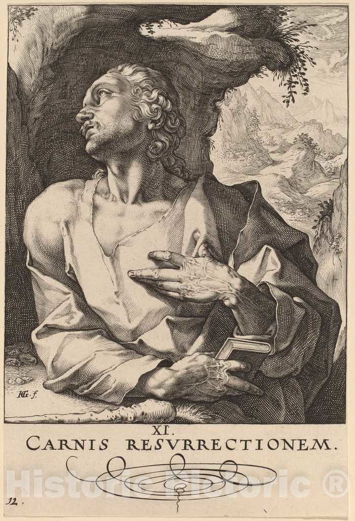 Art Print : Hendrik Goltzius, Saint Jude, 1589 - Vintage Wall Art