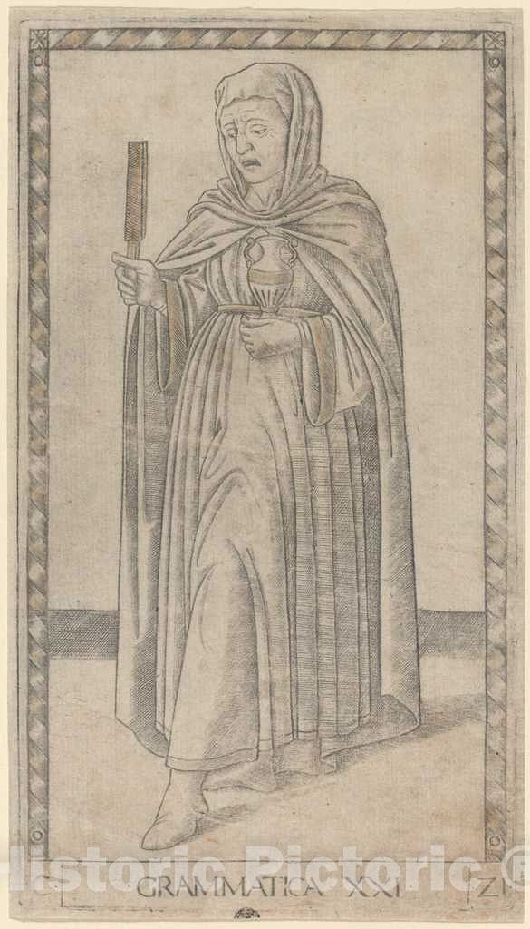 Art Print : Grammatica (Grammar), c. 1465 - Vintage Wall Art