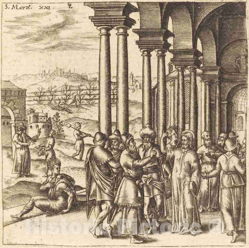 Art Print : LÃ©onard Gaultier, Christ in The Temple, c.1578 - Vintage Wall Art