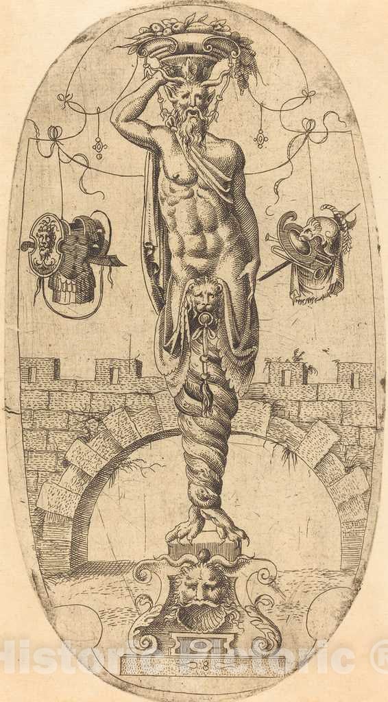 Art Print : Jean Mignon, Satyr with Twisted Legs - Vintage Wall Art