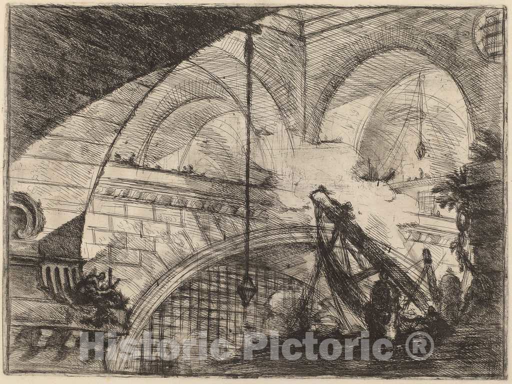 Art Print : Giovanni Battista Piranesi, The Arch with a Shell Ornament, c.1750 - Vintage Wall Art